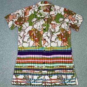 Cigar Couture Floral Colorblock Shirt Short Sleeve Men's Size Medium Hawaiian‎